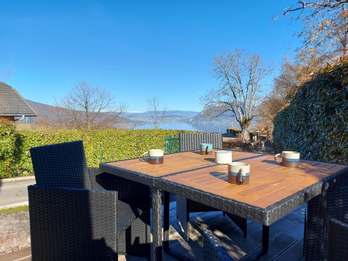 Entre Lac Et Montagne, Chaleureuse Maison 3 Pieces Avec Tres Belle Vue Lac D'Annecy. Terrasse, Jardin, Parking, Cheminee, Barbecue …. Saint-Jorioz Ngoại thất bức ảnh